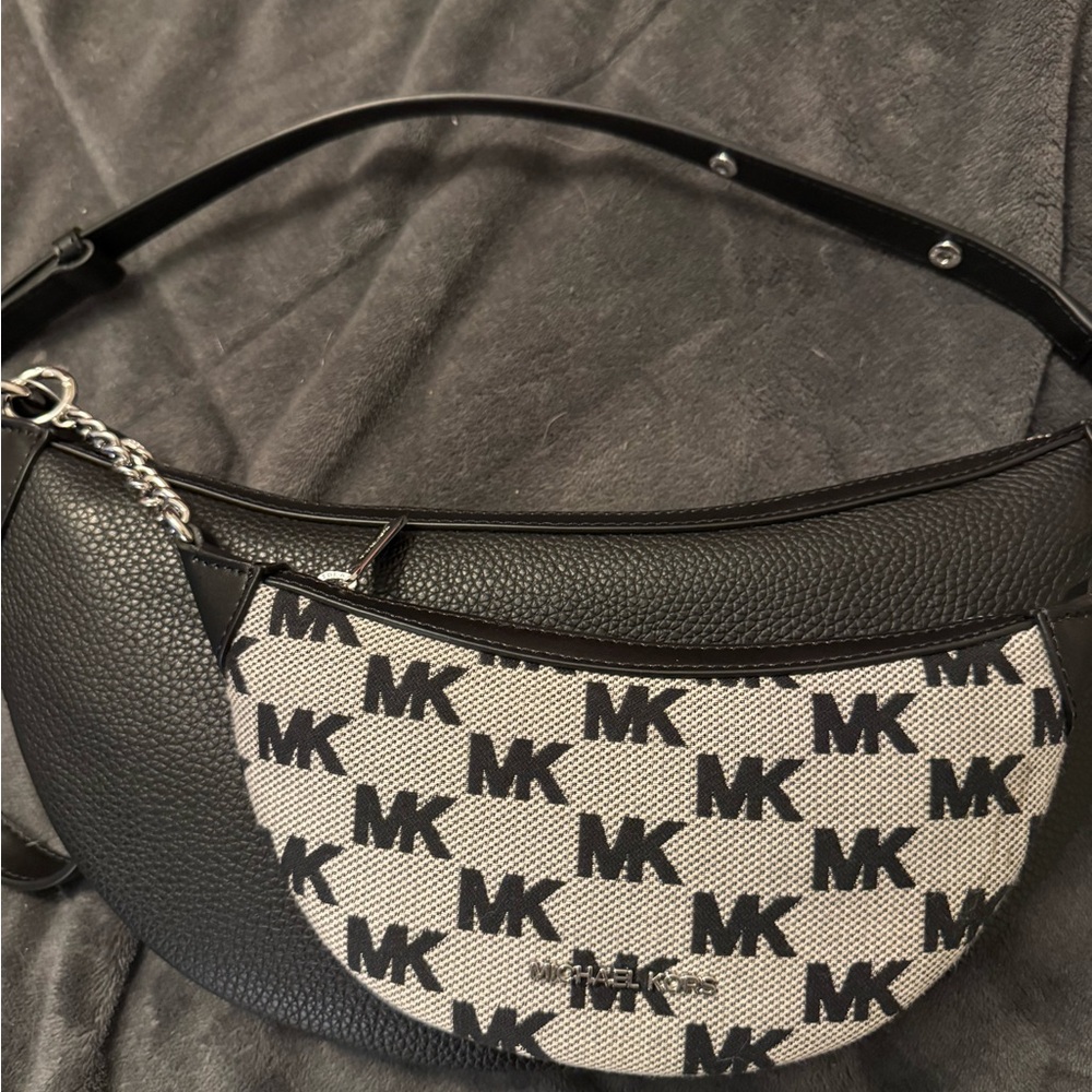 Michael Kors Black Leather Shoulder Bag